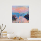 Claude Monet - Sonnenuntergang auf der Seine Poster (Küche)