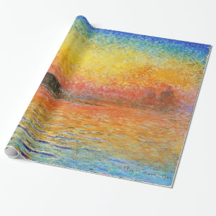 Claude Monet Sonnenuntergang in Venedig Impression Geschenkpapier