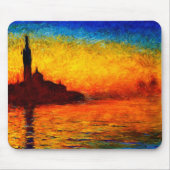 Claude Monet-Sonnenuntergang in Venedig Mousepad (Vorne)