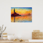 Claude Monet - Sonnenuntergang in Venedig Poster (Küche)