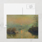 Claude Monet | Sonnenuntergang über der Seine Postkarte (Vorne/Hinten)