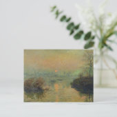 Claude Monet | Sonnenuntergang über der Seine Postkarte (Stehend Vorderseite)