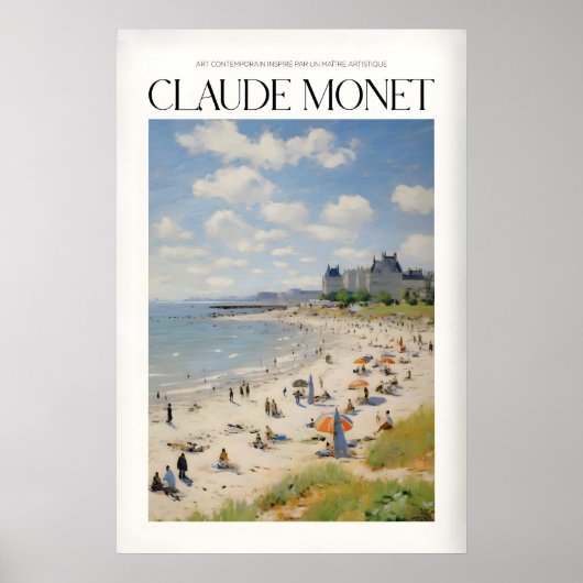 Claude Monet Sonniger Strandtag Wandkunst Poster (Vorne)