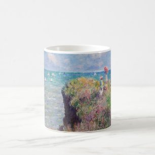 Claude Monet - Spaziergang auf der Klippe in Pourv Kaffeetasse