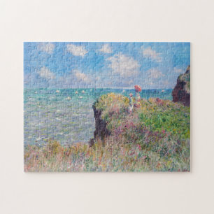 Claude Monet - Spaziergang auf der Klippe in Pourv Puzzle