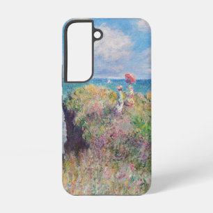 Claude Monet - Spaziergang auf der Klippe in Pourv Samsung Galaxy Hülle
