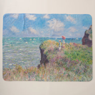 Claude Monet - Spaziergang auf der Klippe in Pourv Sherpadecke