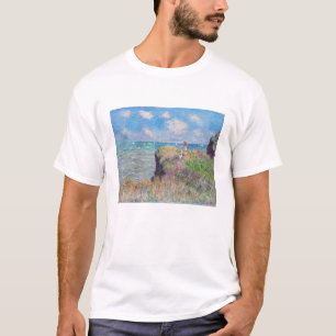 Claude Monet - Spaziergang auf der Klippe in Pourv T-Shirt