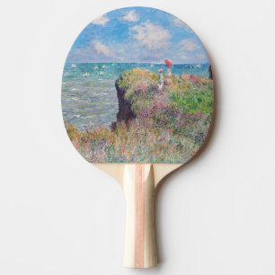 Claude Monet - Spaziergang auf der Klippe in Pourv Tischtennis Schläger