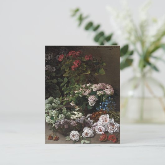 Claude Monet Spring Flowers Postkarte (Stehend Vorderseite)