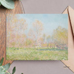 Claude Monet Spring in Giverny Malerei Printing Postkarte<br><div class="desc">"Spring in Giverny" ist ein wunderschönes und bezauberndes impressionistisches Gemälde,  das die lebendige Schönheit des Frühlings in Giverny darstellt und Monets Faszination für die Natur und seine unvergleichliche Fähigkeit widerspiegelt,  sein sich ständig veränderndes Wesen zu erfassen.</div>