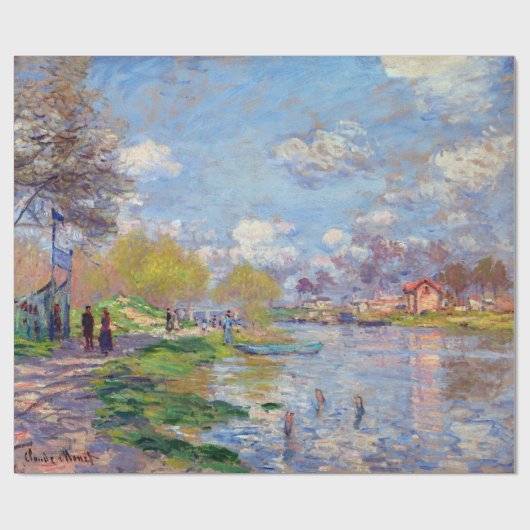 Claude Monet Spring von der Seine Geschenkpapier (Flach)
