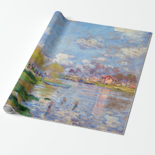 Claude Monet Spring von der Seine Geschenkpapier