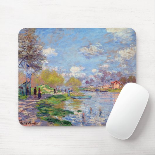 Claude Monet Spring von der Seine Mousepad (Mit Mouse)
