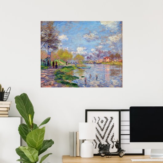 Claude Monet Spring von der Seine Poster (Heimbüro)