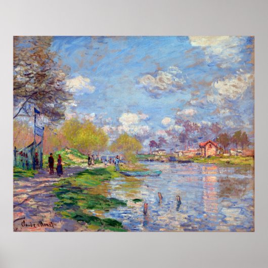Claude Monet Spring von der Seine Poster (Vorne)