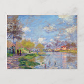 Claude Monet Spring von der Seine Postkarte (Vorderseite)