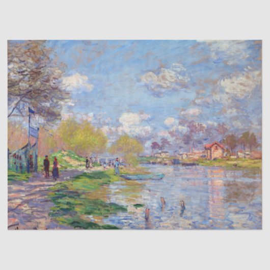 Claude Monet Spring von der Seine Seidenpapier (Vorderseite)