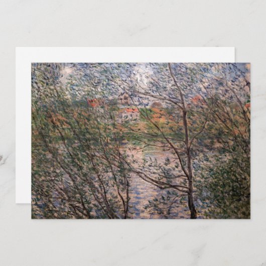 Claude Monet - Springtime durch die Zweige Dankeskarte (Vorne/Hinten)
