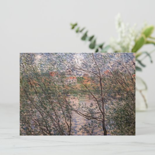 Claude Monet - Springtime durch die Zweige Einladung (Stehend Vorderseite)