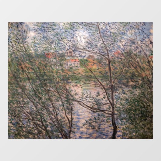 Claude Monet - Springtime durch die Zweige Fensteraufkleber (Blatt)