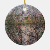 Claude Monet - Springtime durch die Zweige Keramik Ornament (Vorne)