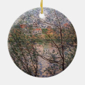 Claude Monet - Springtime durch die Zweige Keramik Ornament (Hinten)