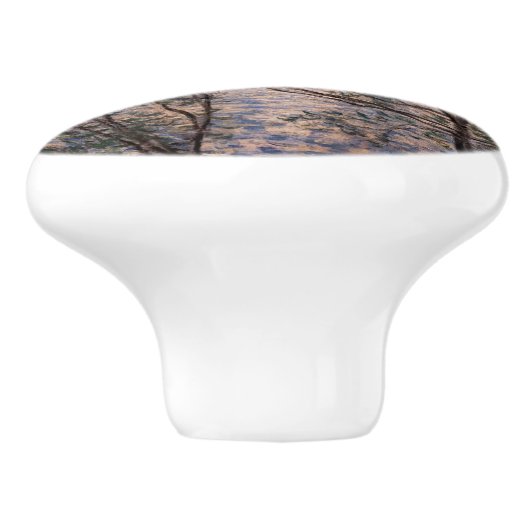 Claude Monet - Springtime durch die Zweige Keramikknauf (Seitenansicht)