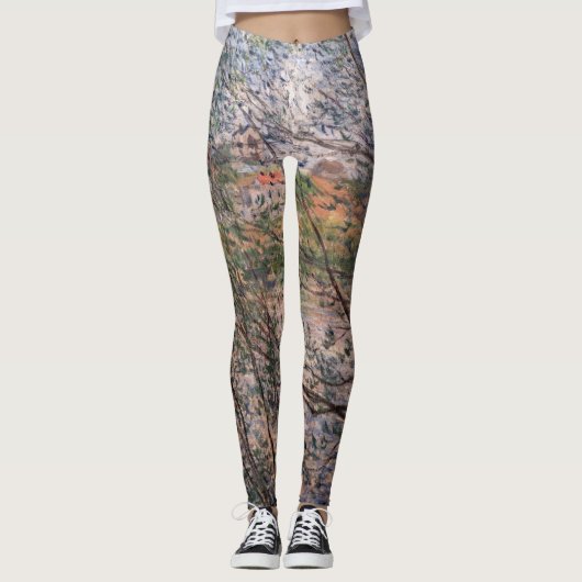Claude Monet - Springtime durch die Zweige Leggings (Vorderseite)