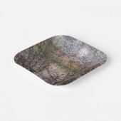 Claude Monet - Springtime durch die Zweige Pappteller (Gewinkelt)