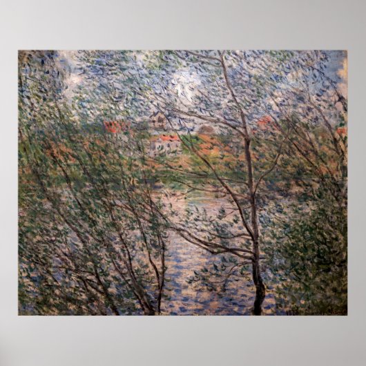 Claude Monet - Springtime durch die Zweige Poster (Vorne)