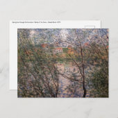 Claude Monet - Springtime durch die Zweige Postkarte (Vorne/Hinten)