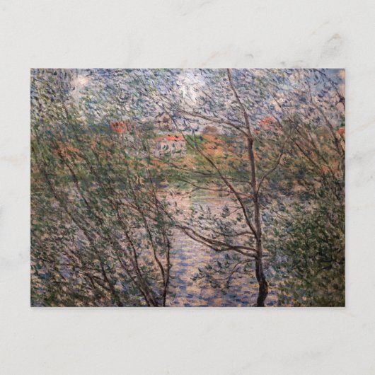 Claude Monet - Springtime durch die Zweige Postkarte (Vorderseite)