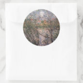 Claude Monet - Springtime durch die Zweige Runder Aufkleber (Tasche)