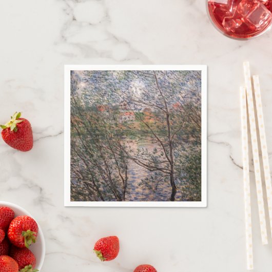 Claude Monet - Springtime durch die Zweige Serviette (Beispiel)