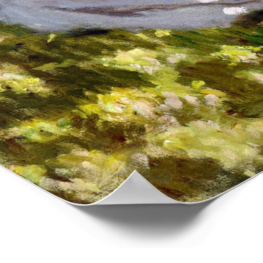 Claude Monet Springtime Impressionismus Gemälde Poster (Ecke)