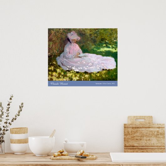 Claude Monet Springtime Impressionismus Gemälde Poster (Küche)