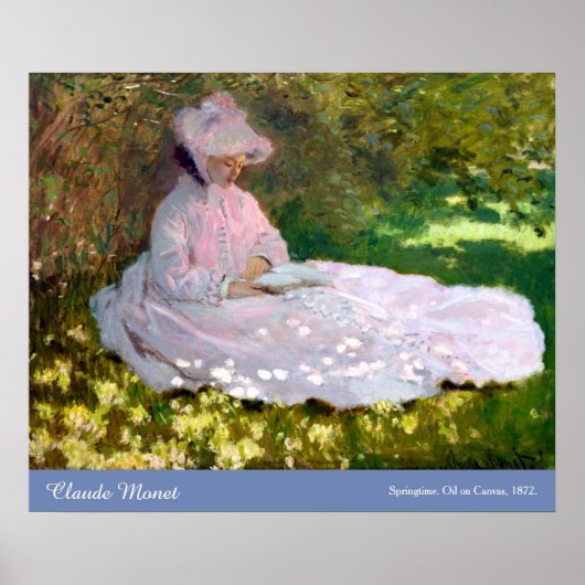 Claude Monet Springtime Impressionismus Gemälde Poster (Vorne)