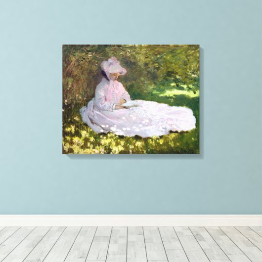 Claude Monet Springtime Impressionismus Wrap Leinwanddruck (Insitu (Holzboden))