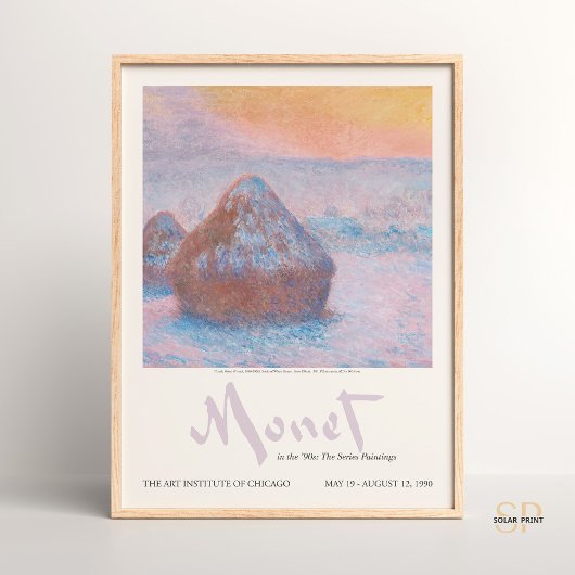 Claude Monet Stapel von Schneefalleffekten von Wei Poster