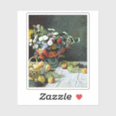 Claude Monet Still Life mit Blume und Obst Aufkleber (Blatt)