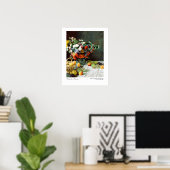 Claude Monet Still Life mit Blume und Obst Poster (Heimbüro)