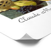 Claude Monet Still Life mit Blume und Obst Poster (Ecke)
