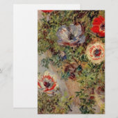 Claude Monet-Stillleben mit Anemonen-Schicksals-Ge Briefpapier (Vorne/Hinten)