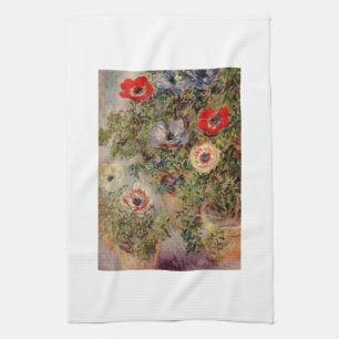Claude Monet-Stillleben mit Anemonen-Schicksals-Ge Küchentuch