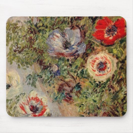 Claude Monet-Stillleben mit Anemonen-Schicksals-Ge Mousepad (Vorne)