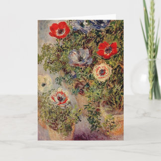 Claude Monet - Stillleben mit Anemonies Feiertagskarte