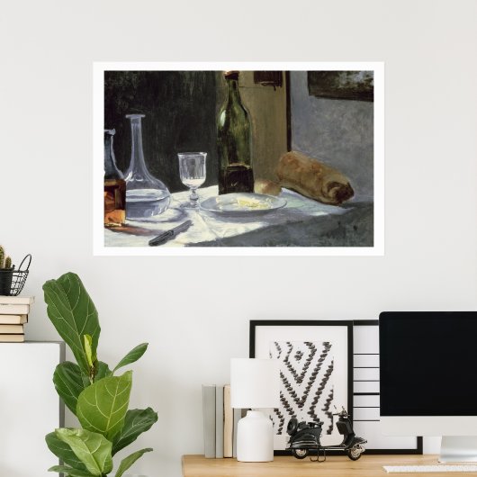 Claude Monet | Stillleben mit Flaschen Poster (Heimbüro)