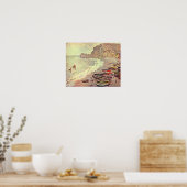 Claude Monet - Strand von etretat und Porte dAmont Poster (Küche)