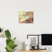 Claude Monet - Strand von etretat und Porte dAmont Poster (Heimbüro)